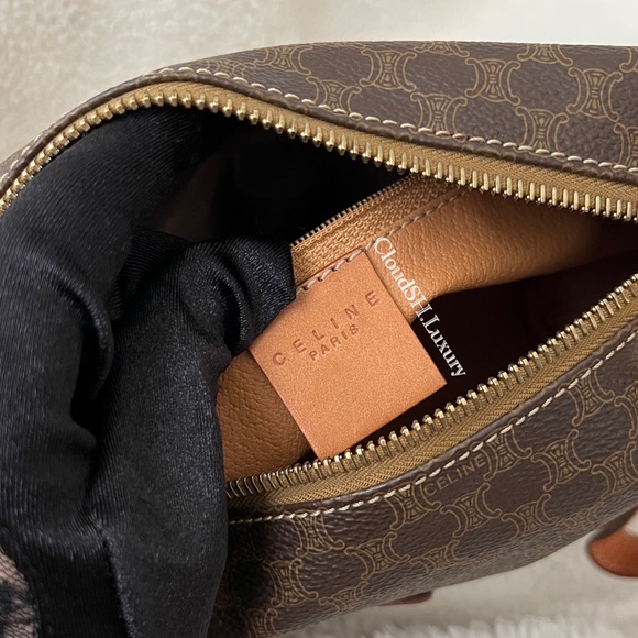 Auth Celine Classic Macadam Brown Small Bag - Vintage - Picture 10 of 11
